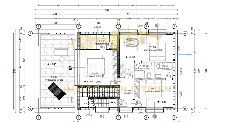 Nova moderna vila samo 400 metrov od morja